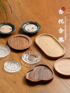 Hefeng Xiangtang Incense Holder Ceramic Ash Trays Tea Accessories Home Use Aromatherapy Zen Style Incense Burner Base