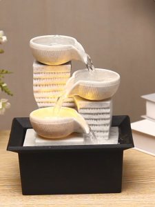 Tabletop Fountain Ornaments humidifier Home Gardening Decoration Rockery Water Fountain Crafts Gifts Desktop Decoration Creative Decorations Christmas gifts