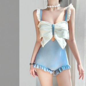 Conservative Slimming One-Piece Swimsuit
