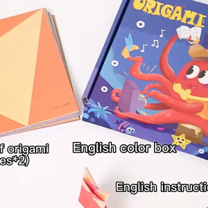 Origami Kit สำหรับเด็ก54รูปแบบชุดกระดาษที่มีสีสัน & คู่มือภาษาอังกฤษ Creative Fun Early Learning หัตถกรรม Art Toy