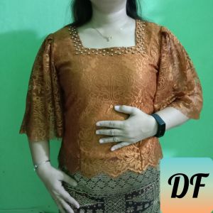 SHOOPI ATASAN BLUS SEMI PRANCIS KUALITAS PREMIUM/BLUS SEMI PRANCIS FULL MUTIARA/BAJU KEBAYA PESTA WANITA MODREN KEKINIAN
