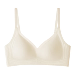 Miiow | Cat Woman Underwear Womens Thin Cup Gathered Seamless No Steel Ring Auxiliary Breast Reduction Anti-Sagging Fixed Cup Bra