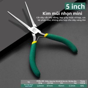 BAOLIAN | Kìm Thép Đa Năng Mini 5 Inch Cán Cong Thép Carbon Dùng Làm Đồ Trang Sức Dụng Cụ Tự Làm
