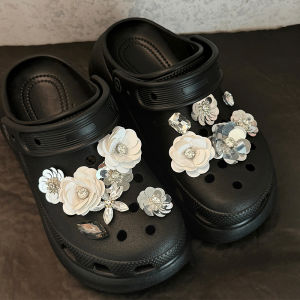 Phụ Kiện Trang Trí Giày Crocs Pearl Chain High-End Sensation Small Fragrance Style DIY Accessory Decorative Shoe Flower