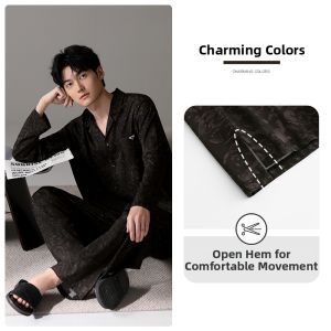 JIALEFEN | Cotton Mens Long Sleeve Casual Loungewear