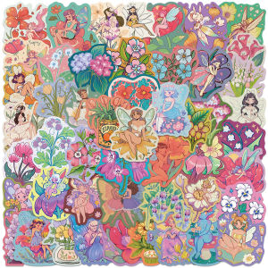 Hoa Kawaii Hình Nàng Tiên Hoa Dán Thẩm Mỹ Hoạt Hình Dễ Thương Bướm Quốc Đề Can Cho Laptop Vali Điện Thoại-Bộ 10/30/50 Chiếc
