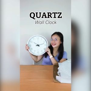 Quartz Wall Clock - 12 Inches | Free Battery Included | Low Battery Consumption | Durable Analog Timepiece for Living Rooms and Bedrooms