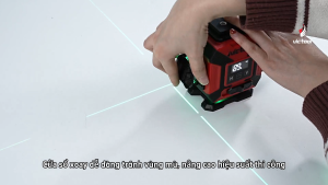 Máy cân bằng laser 12 tiamáy bắn cốt laze 360°máy bắn laser có cửa sổ xoay và chân đế ba chân