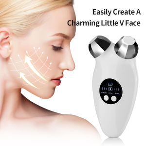 EMS Micro-current V Face Beauty Device 45℃ Hot Compress Reduce Nasolabial Wrinkles Anti-Aging Facial Lifting Firming Slimming Tool