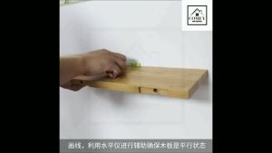 2PCS T-shaped Floating Shelf Brackets 5" Concealed Single Slot Wall Shelf Bracket(Containing Screws)