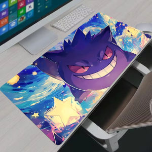 Bandai | P-Pikachu Anime XXL Large Gaming Mouse Pad Non Slip Rubber Desk Mat Lock Edge HD Print Keyboard Table Mat for PC Gamer
