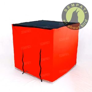 SEMPATI Krodong Ayam Kotak Premium Double Sleting Kerodong Ayam Sangkar Kandang Kotak Merek Sempati Premium Kelambu Kurungan Ayam Jago Laga Aduan Petarung Selimut Penutup Kandang Anti Nyamuk