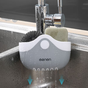 Home Storage Drain Basket Kitchen Sink Holder Sponge Basket Storage Adjustable Soap Shelf Hanging Drain Basket Faucet Shelf