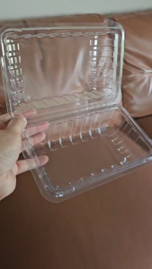 กล่องใส่ผลไม้ ใส่ทุเรียน ใส่สลัด ฝาล็อค พลาสติก(PET)ใส่ทุเรียน ใส่อาหาร ผัก ผลไม้ ไม่เป็นฝ้า หนา 0.80 มม. ความจุ 800ml. 20ชิ้น/แพ็ค