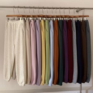 High Waist Fleece Lined Loose Colorful Womens Sweatpants Elastic Cuffed Casual Cotton Trousers Spring New Style Dongda Gate