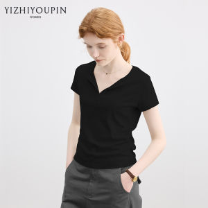 Áo Thun Nữ Cổ V Tay Ngắn Ôm Sát