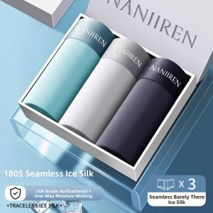 Nanjiren | Ice Silk Flatseam Thin Breathable Antibacterial Boxer Shorts