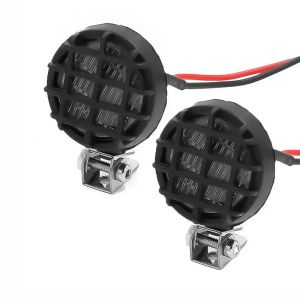RC Car Round Roof LED Headlights Spotlight with Bracket for 1/10 Crawler Traxxas TRX4 TRX6 Axial SCX10 III YK4082 Tamiya CC01