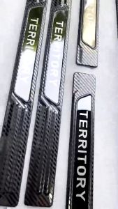 Ốp bậc cửa nẹp bước chân Chống trầy Cốp CACBON xe Ford Territory 2022 - 2025 vân Carbon cao cấp