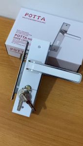 HANDLE PINTU RUMAH 1 SET PUTIH MINIMALIS 20CM / 1 SET KUNCI PINTU RUMAH KOTAK LENGKUNG MINIMALIS