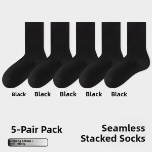 miiow | Cat Person Boneless Socks Women Mid-Calf Spring Summer Autumn Style White Boneless Long Tube Antibacterial Anti-Ball Long Velvet Cotton Socks