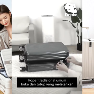 Danke Top Load Signature 24inch H9860-24 - Koper 24in Buka Atas Anti Gores Baret Pecah Tahan Banting Peyok Ringan 4 Roda Kuat Putar 360 derajat Bagasi Pesawat Tas Traveling Makeup