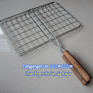 Panggangan Las Besar 32cmx22cm Ikan Pepes Ketan