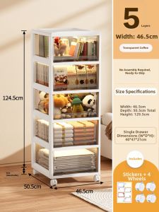 Jeko&Jeko | No Install Drawer Style Household Plastic Storage Cabinet Multi-layer
