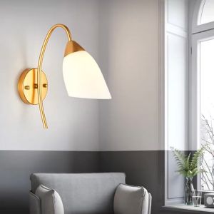 Retail And Wholesale Glass Wall Lamp Bedroom Bedside Warm Modern Creative Nordic LED Living Room Background Light