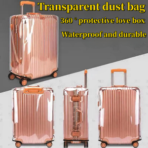 18" To 30" Thickened Transparent Luggage Protector Waterproof PVC Wear-resistant Rolling Dustproof Suitcase Cover Travel Accessories