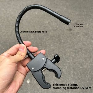 Thickened Clamp Mobile Phone Holder Soft Tube Fishing Chair GoPro Sports Camera 360x3 Stand Universal Cloud Platform round Tube