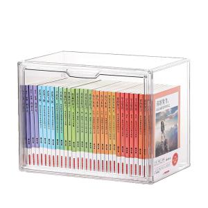 WEIAI | Book Storage Box Transparent Dustproof Student Display Shelf Large Capacity