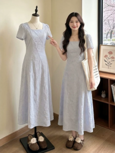 Sleeveless French Style Flattering Slimming Large Size Womens Dress