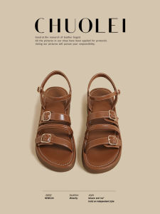 CHUOLEI | Brown Versatile Flat Sandals