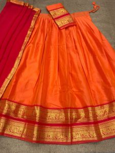 MK1326 LEHENGA (PAVADAI THAVANI) Kanjivaram Silk Lehenga Work