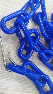 CLOTHESLINE (8FT=2.5M) PLASTIC CHAIN WITH STEEL HOOK / HANGING CHAIN LOOP / DISPLAY CHAIN ORGANIZER