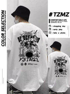 American Retro Style Fashion Brand Trend Pure Cotton Short Sleeve T-shirt Boys Stylish Niche Style Summer Heavy Weight Half Sleeve Tops