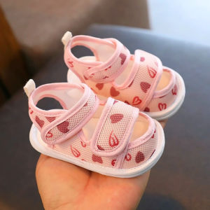 Breathable Mesh Soft Bottom Baby Shoes Summer Slip-On Anti-Slip Toddler Walking Shoes Boys Girls Crawler Shoes Comfortable Slip-On Footwear