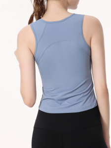 Summer Silm Sports Vest Womens Sleeveless Yoga Clothes Gym Training Pilates Blouse Running Tops
