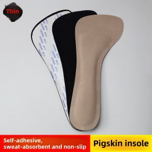 Sandals Insole Self-Adhesive Womens Summer Breathable Sweat Absorbing Non-Slip Deodorant Pigskin Insole High Heel Leather Seven Insole