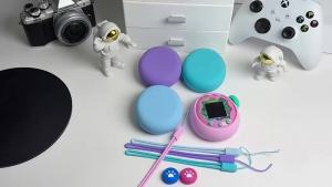 Ốp Bảo Vệ Silicon Mềm Mại Kawaii Cho Máy Tamagotchi Paradise Kèm Nút Bấm Ngón Tay Cái Và Dây Đeo Phụ Kiện Vỏ Bảo Vệ Da.