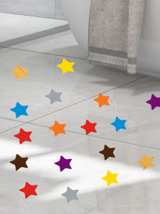 Kindergarten Star Heart Stickers Floor Decoration Waterproof Self-Adhesive Wall Decals Tile Patch Perfect Point Placement