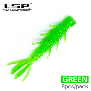 LSP 8Pcs/Bag 2.5inch Floating Soft Shrimp Soft Crawfish Bait Floating NED Rig Drop Shot Shrimp Lure with fish attractant