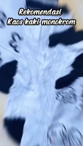 MPKS114 Kaos Kaki Pendek Monokrom Ankle Socks Semata Kaki Motif Koas Kaki Pendek Hitam Putih