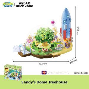 AREA-X | High Difficulty Adult SpongeBob SquarePants Plankton Statue Assembly Building Blocks