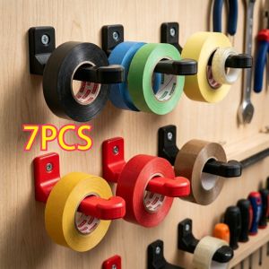 7 PCS Robust Wall-Mounted Tape Dispenser Organizer Corrosion-Resistant Storage Rack Reliable Hanging Versatile Utility Hook