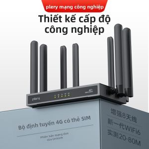 Plery | Bộ Phát Wifi 6 Từ Sim 4G PLERY R607 - Chuẩn Công Nghiệp Tốc Độ 300Mbps 8 Ăng Ten Có Cổng LAN