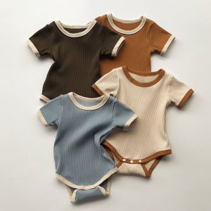 Cotton Thin Baby Romper Spring/Summer Retro Style