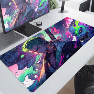 Bandai | XXL One Piece Anime Mouse Pad Gamer Keyboard Carpet 90x40cm Non-slip Office Long Table Mats Cool Roronoa Zoro Gaming Accessories