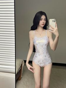 ชุดว่ายน้ำบิกินี่เซ็กซี่แขนกุดสำหรับผู้หญิง ชุดว่ายน้ำสไตล์เกาหลีแบบลำลอง ชุดว่ายน้ำแบบมีแผ่นรองหน้าอก ชุดว่ายน้ำสไตล์ญี่ปุ่น